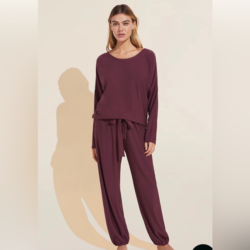 Eberjay Softest Sweats Plush TENCEL™ Top and pants- Mulberry X-Small